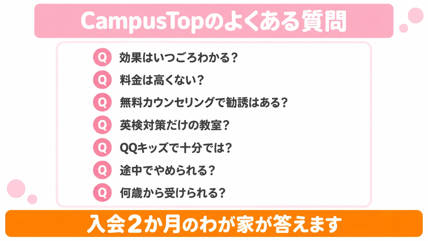 CampusTopのよくある質問7つの図解